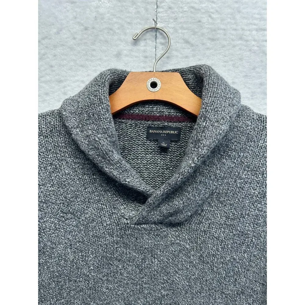 Banana Republic Grey Blue‎ Cardigan Hoodie Size XL Men - Picture 3 of 6
